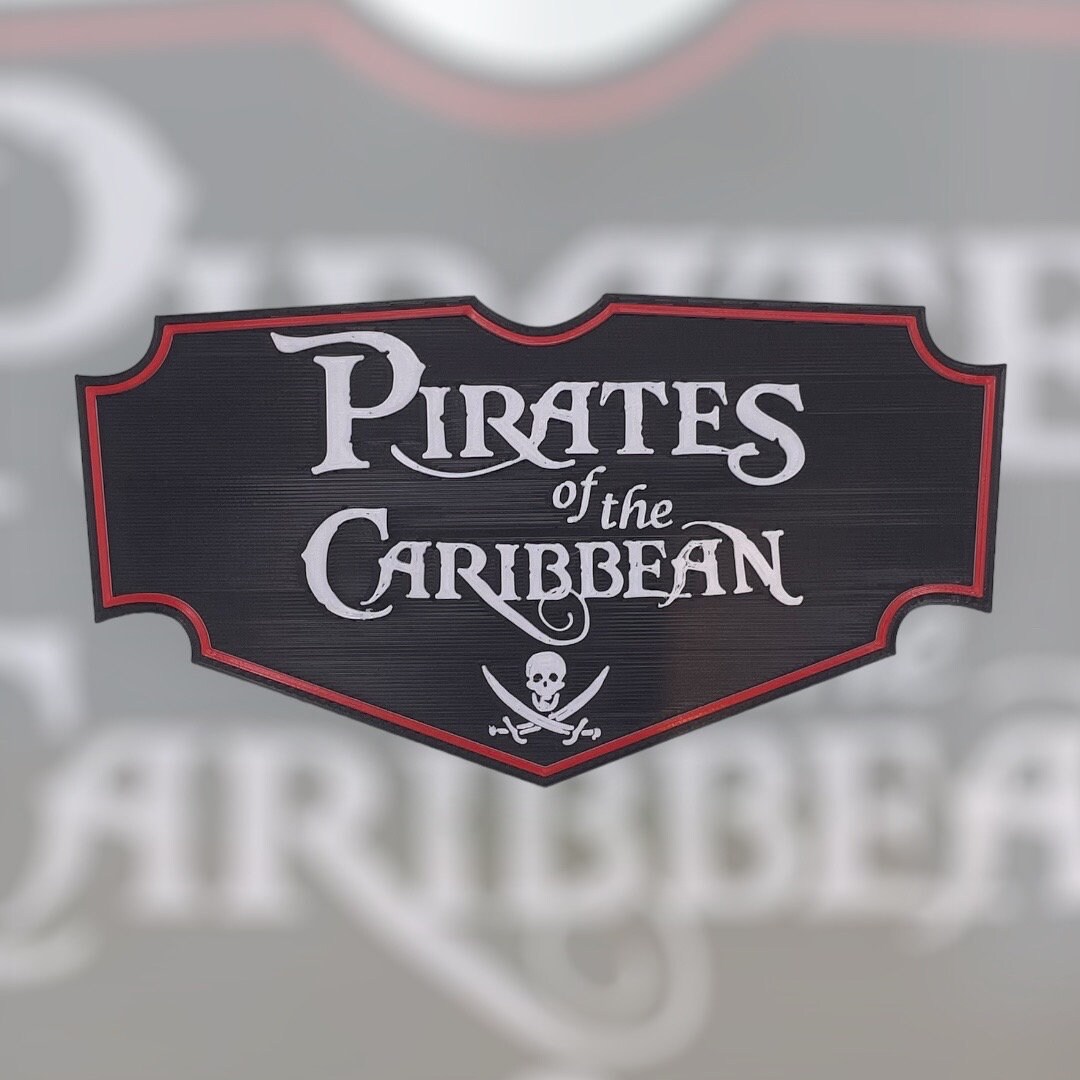 Pirates of the Caribbean Ride Inspired 3D Printed Sign Plaque - Etsy