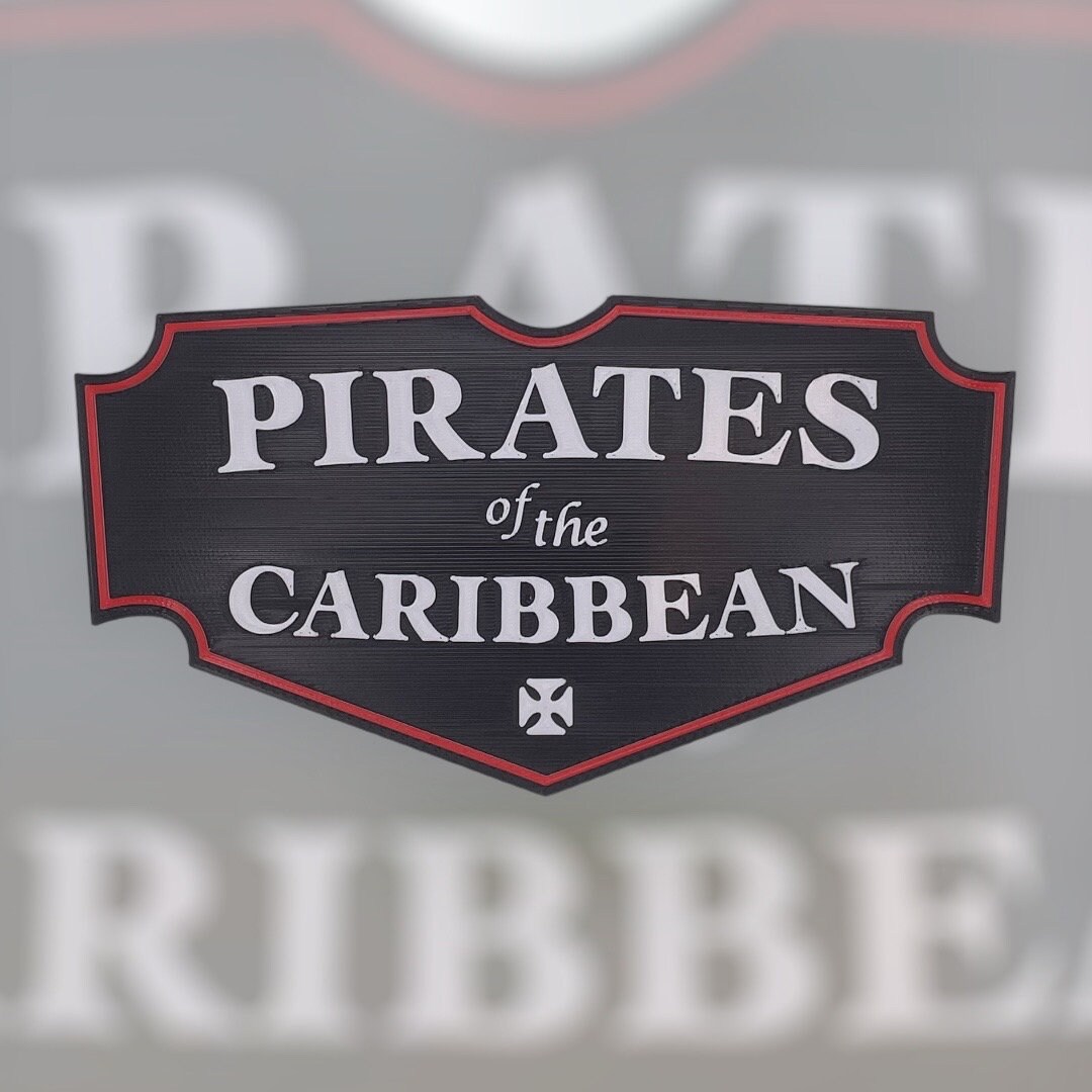 Pirates of the Caribbean Ride Inspired 3D Printed Sign Plaque - Etsy
