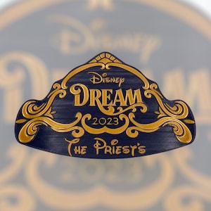 Personalised Disney Cruise Line Aft Design Inspired Stateroom Door Sign, fish extender gift & keepsake | Magnetic 3D Printed Sign