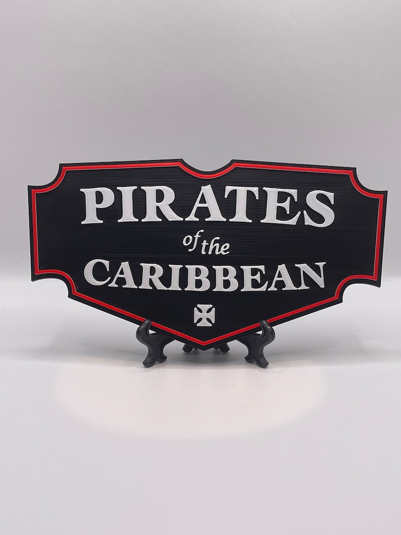 Pirates of the Caribbean Ride Inspired 3D Printed Sign Plaque - Etsy