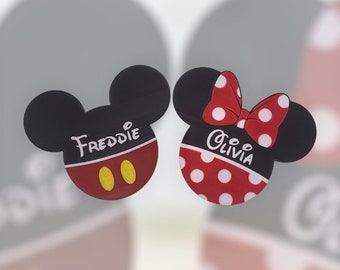 Decoración para puerta de camarote de Disney Cruise Line, inspirada en Mickey y Minnie, letrero magnético personalizado impreso en 3D.