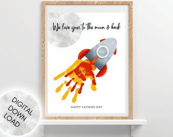 Love You To The Moon and Back | Father's Day Gift for Dad Grandpa Stepdad | From Babies Toddler Kids | One Child or Multiple Children