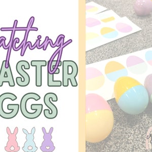 Easter Egg Matching Holiday Toddler Preschool Activity Learning Educational Color Recognition Homeschool Game