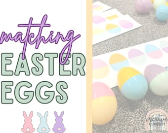 Easter Egg Matching Holiday Toddler Preschool Activity Learning Educational Color Recognition Homeschool Game
