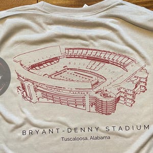 Bryant Denny Stadium (Front and Back) Short or Long Sleeve Shirt| State of Alabama Shirt| Tuscaloosa| Roll Tide| Football| Bama| Alabama