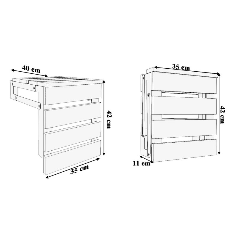 Waterresistant Natural Wood Wallmounted Shower Bench Inside Etsy