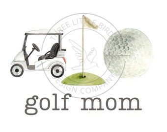 Golf Mom PNG, sublimation, watercolor golf mom shirt, watercolor golf, golf mom shirt, digital download