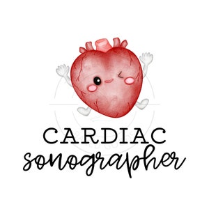 cardiac sonographer PNG, sublimation, watercolor, echo shirt, cardiac sonography, echo tech, ultrasound, cardiac ultrasound, digitaldownload