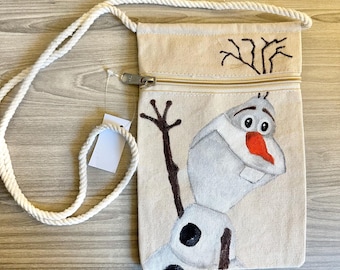 Olaf Cross Body Bag, Gefrorene Geschenk, Olaf Geschenk, Olaf Cross Body Bag, Benutzerdefinierte Olaf Tasche, Olaf Cross Body Bag