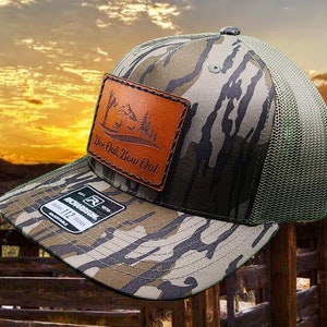 Leather Patch Hunting Trucker Cap - Richardson 112 - Whitetail Deer