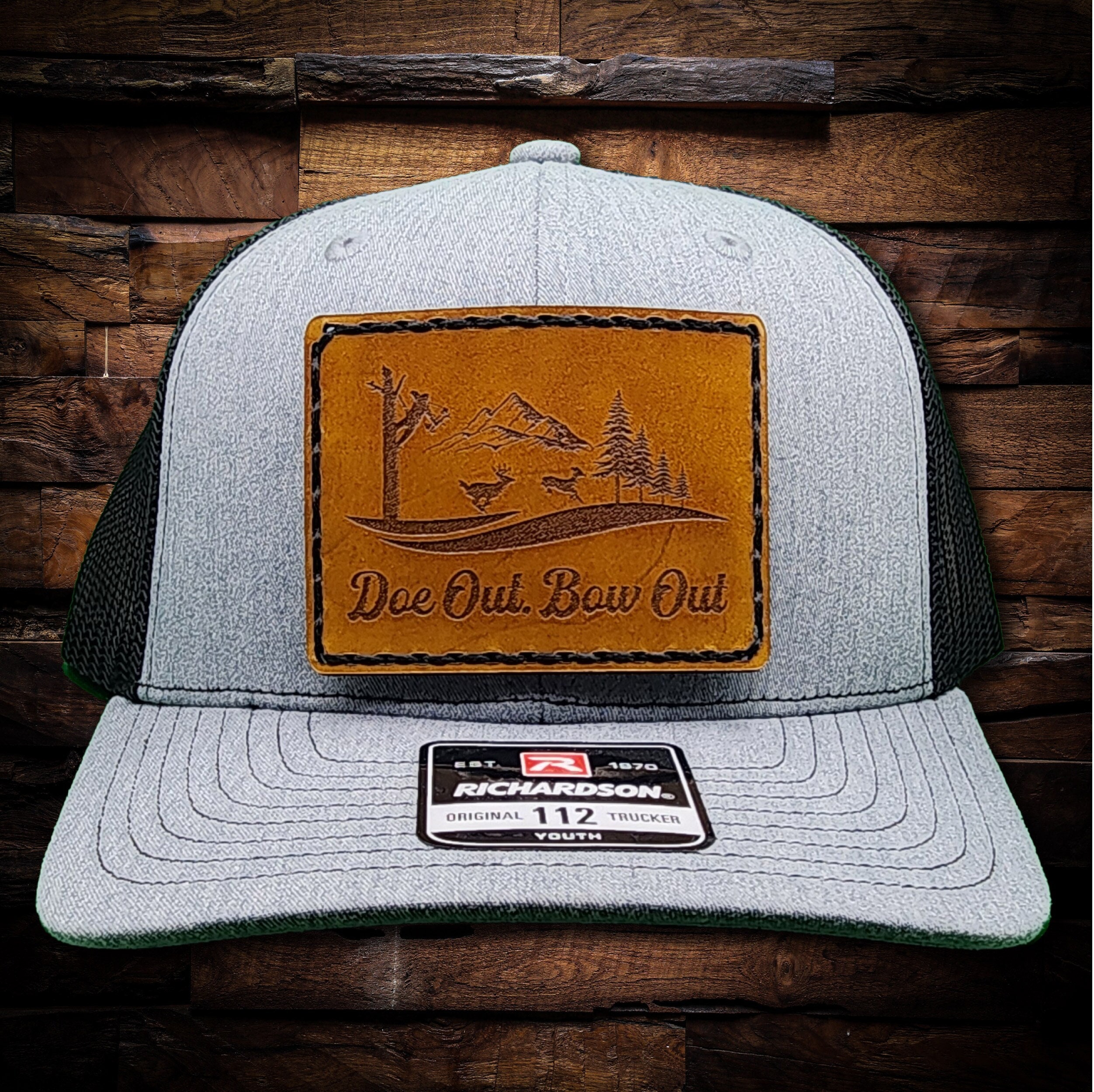 Hunting Hats for The Kids Youth Richardson 112 Trucker Hat - First Hunting Cap for Little Hunters - Saddle Tan Patch