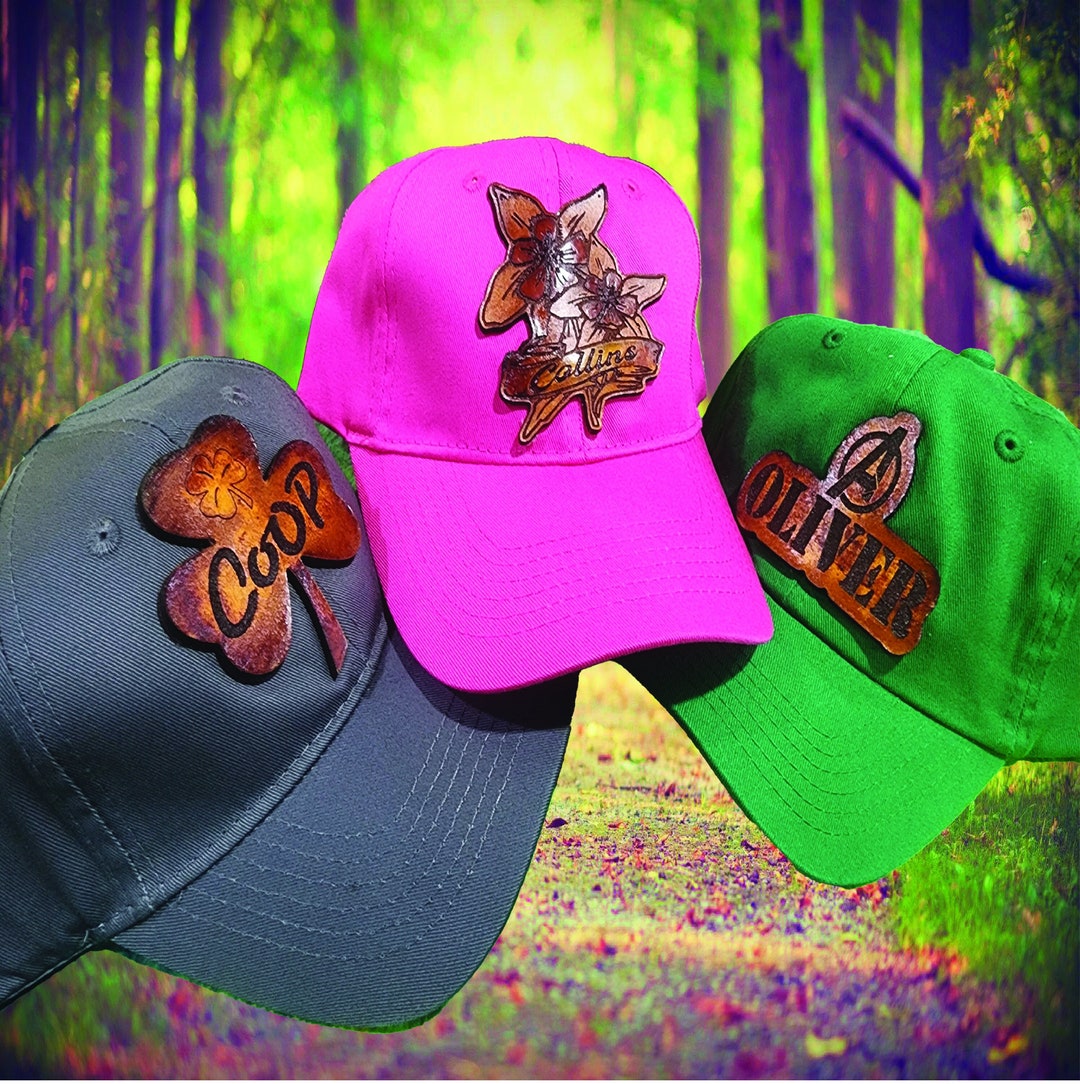 Custom Leather Patched Youth Hats Fashionable Youth Hats Etsy