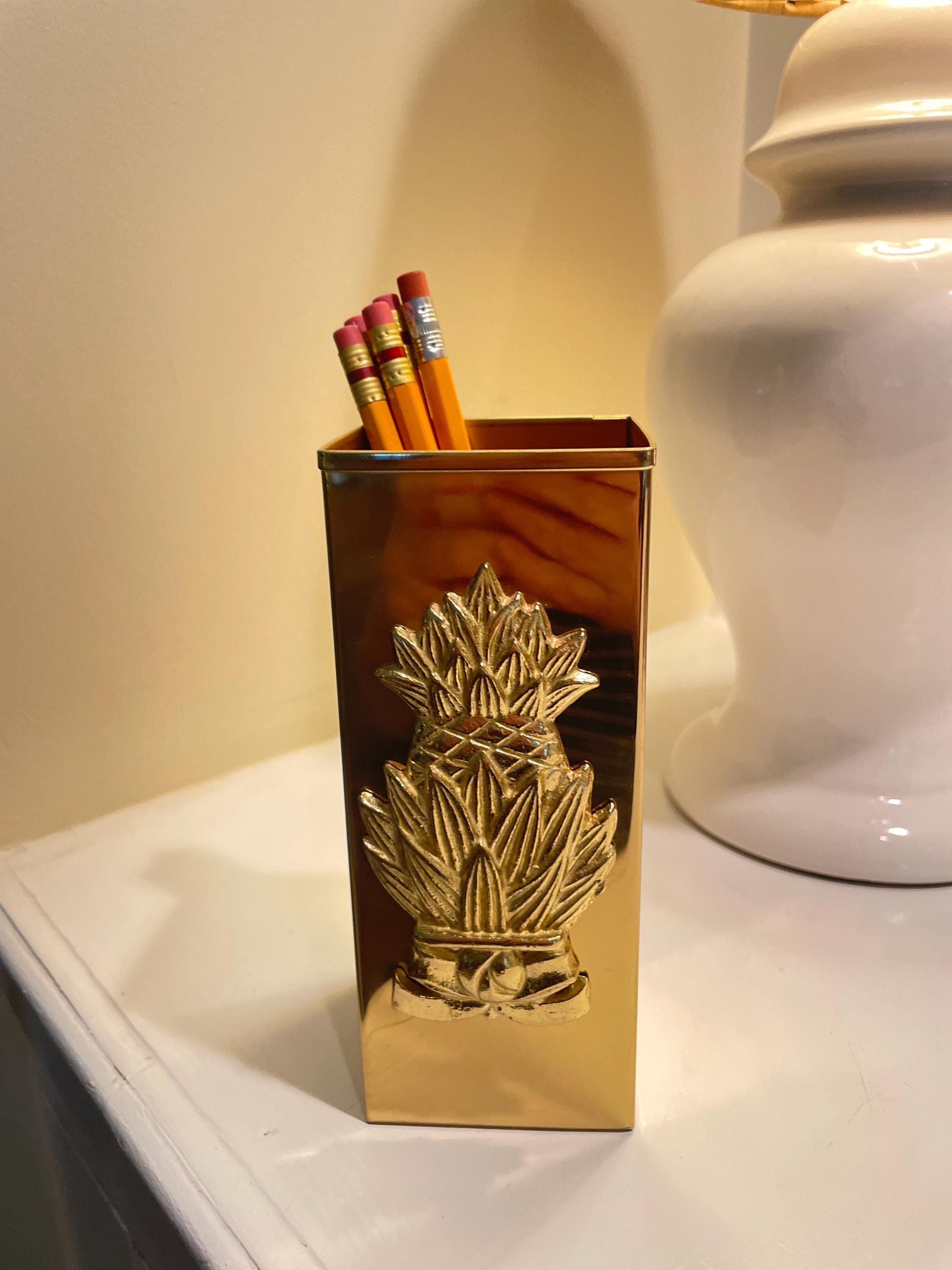 Vintage brass pencil or matchstick holder from Bombay Company. in excellent condition.