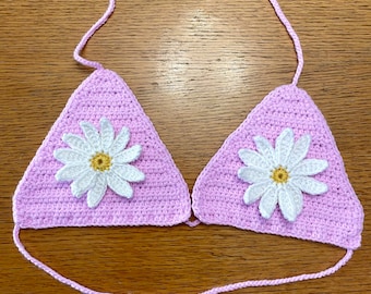 Crochet Flower Bikini Top