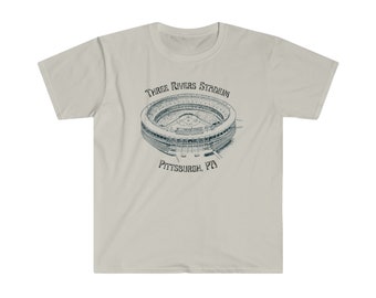 Three Rivers Stadium Retro Soft T-Shirt l Pittsburgh Pirates l Pittsburgh Steelers