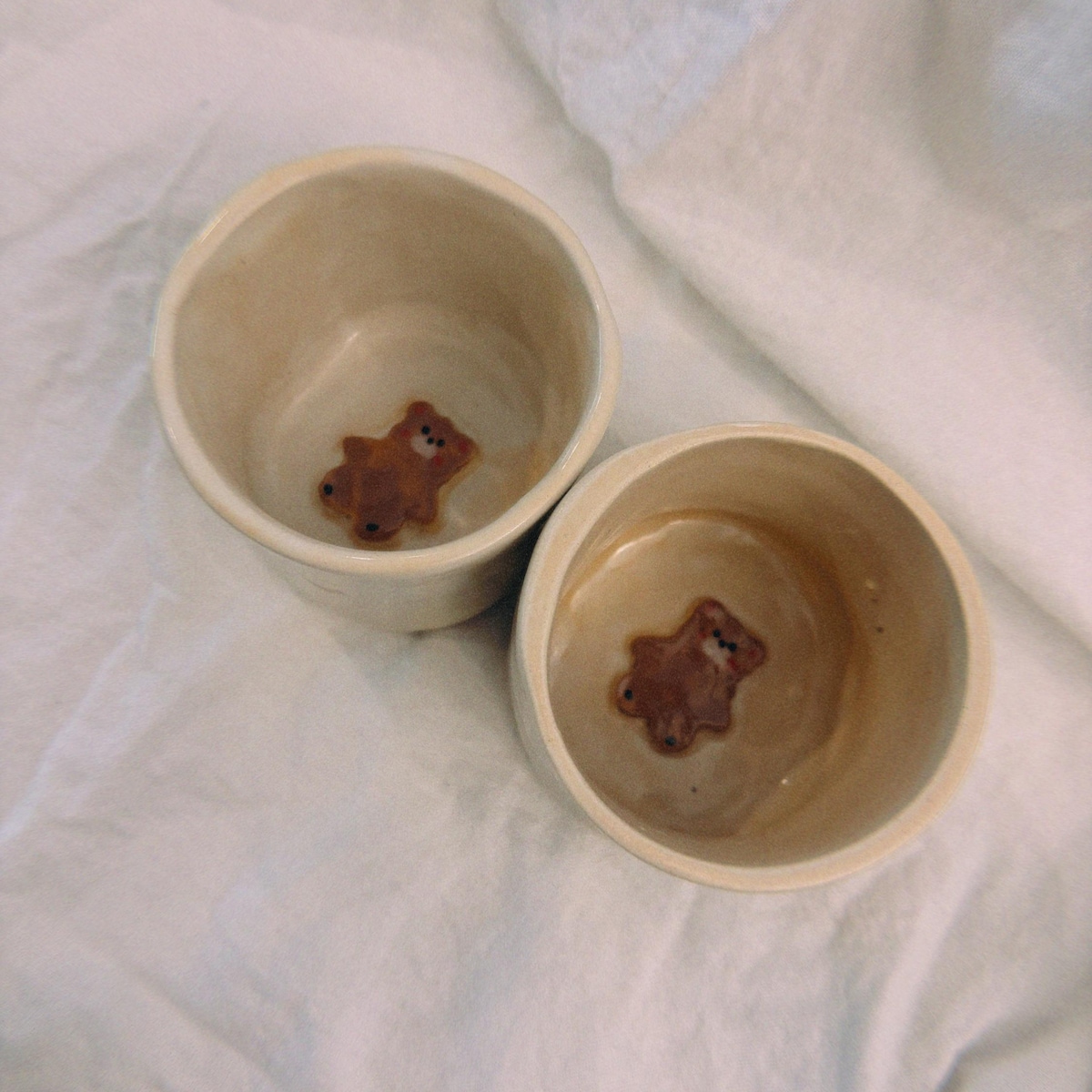 Teddy Bear Cups - Set of 2