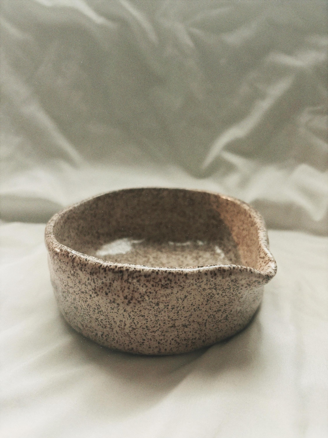 Speckled Matcha Bowl | Handmade Ceramics, Chawan Bowl, Chasen Holder, Matcha, Gift, Unique Gifts, Rustic Pottery, Handmade Pottery Bowl - BOWL + WHISK HOLDER