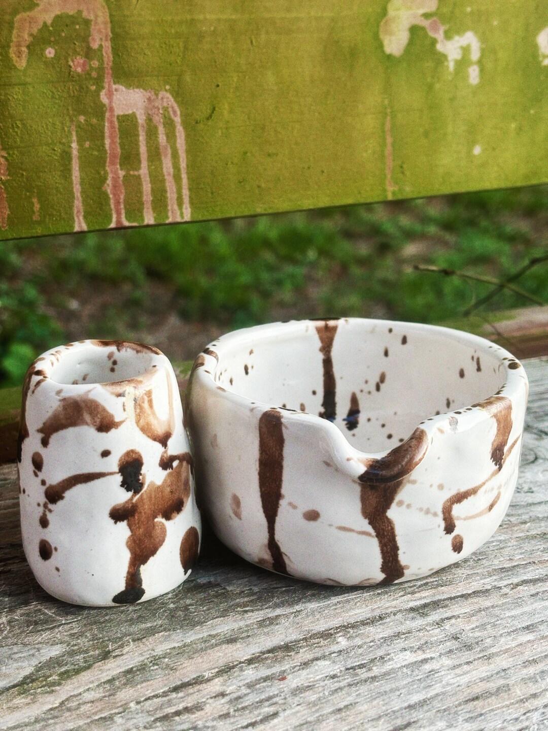 Handmade Ceramic Matcha Set—cocoa Drip | Chawan, Matcha Bowl, Brown ...