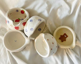 Ceramic Espresso Cups | Handmade Pottery, Ceramics, Cute Pottery, Fruit Pottery, Gifts for Her, Aesthetic Pottery, Espresso, Blueberries