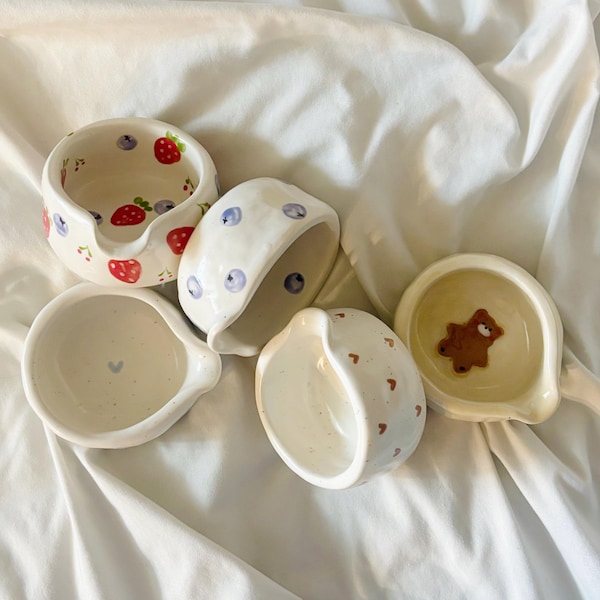 Ceramic Espresso Cups | Handmade Pottery, Ceramics, Cute Pottery, Fruit Pottery, Gifts for Her, Aesthetic Pottery, Espresso, Blueberries