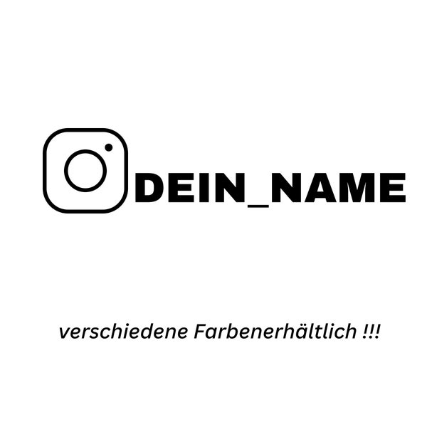 Instagram namen aufkleber Etsy.de