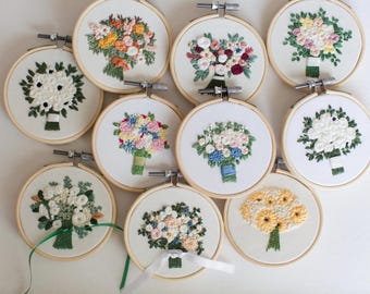 Custom Embroidered Wedding Bouquet