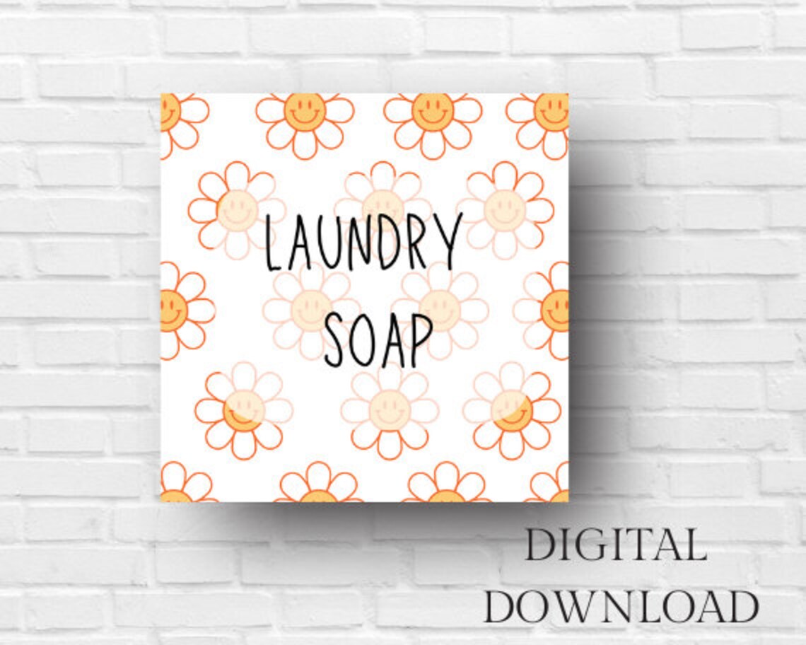 Printable Thieves Cleaning Labels, Flower, Smiley Face, Plain ...