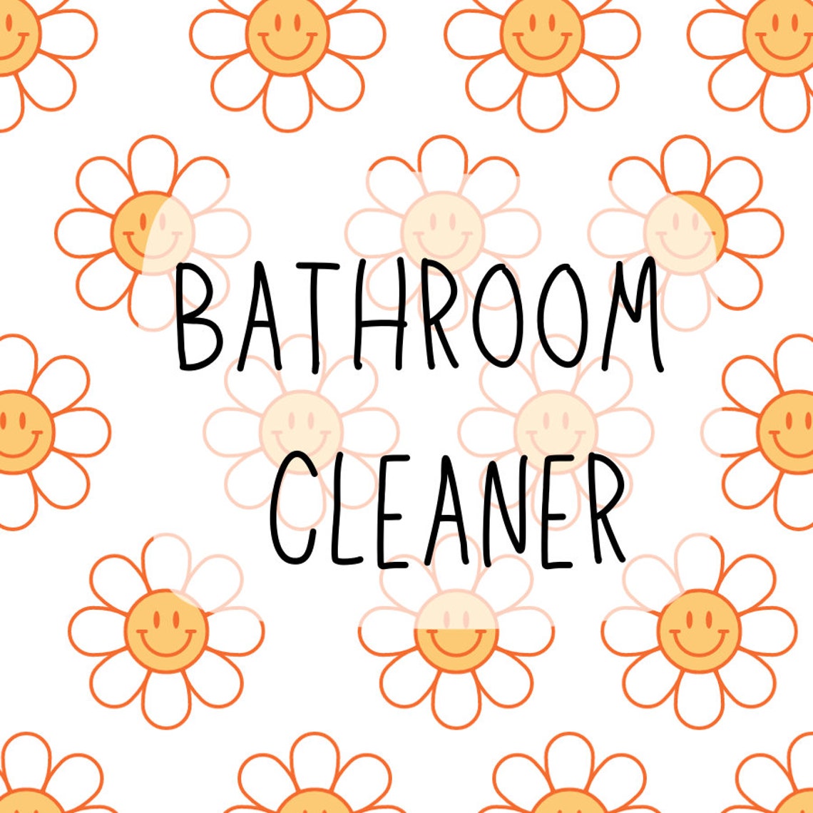 Printable Thieves Cleaning Labels, Flower, Smiley Face, Plain ...