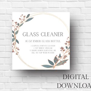 Printable Thieves Cleaning Labels, Printable Glass Cleaner Label, Digital Download