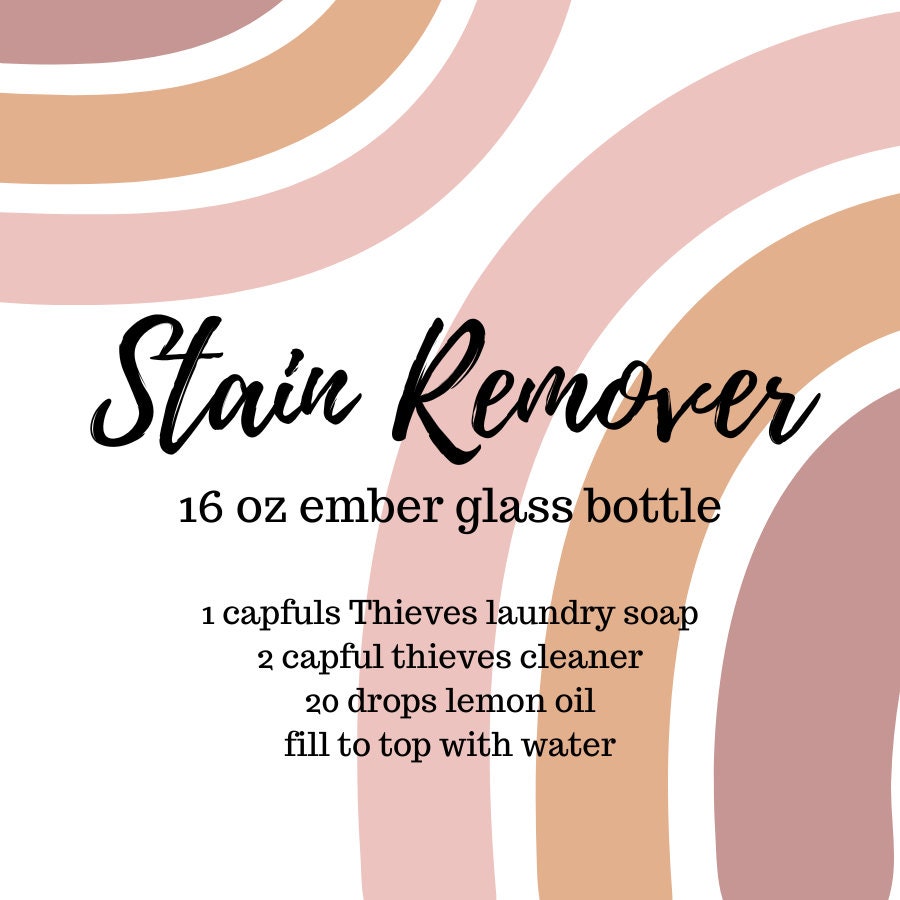 Printable Thieves Cleaning Labels, Rainbow, Printable Stain Remover ...