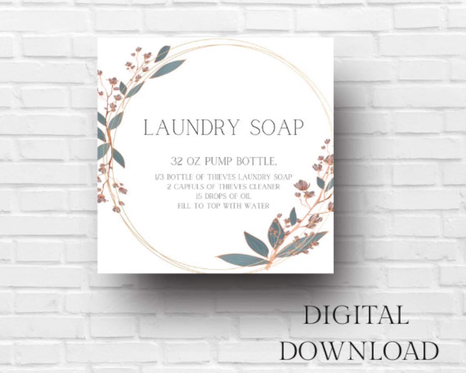 Printable Thieves Cleaning Labels, Printable Laundry Soap Label ...