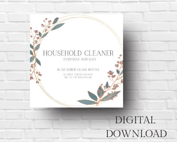 Printable Thieves Cleaning Labels, Printable All Purpose Cleaner Label ...