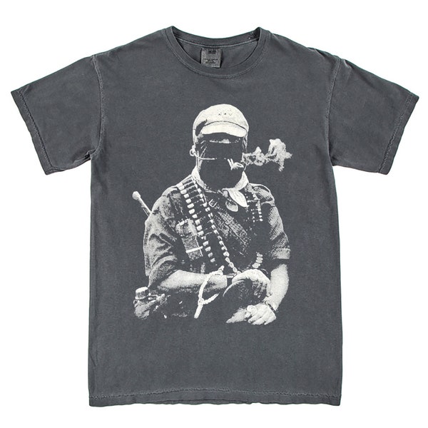 Nouveau rare sous-commandant zapatiste Marcos, Revolucion EZLN commandant Marcos Emiliano Zapata T-shirt unisexe rétro style vintage