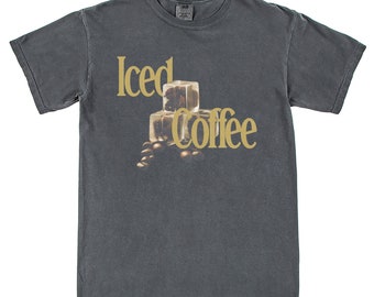 New Rare Iced Coffee Shirt, Coffee Shirt, Coffee Lover Shirt, Caffeine Shirt Trendy Shirt Retro Unisex T-Shirt Vintage Style