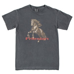 New Rare Friesian Horse Shirt, Horse Shirt, Horse Lover Shirt, Friesian Breed Horse, Pet Trendy Shirt Retro Unisex T-Shirt Vintage Style