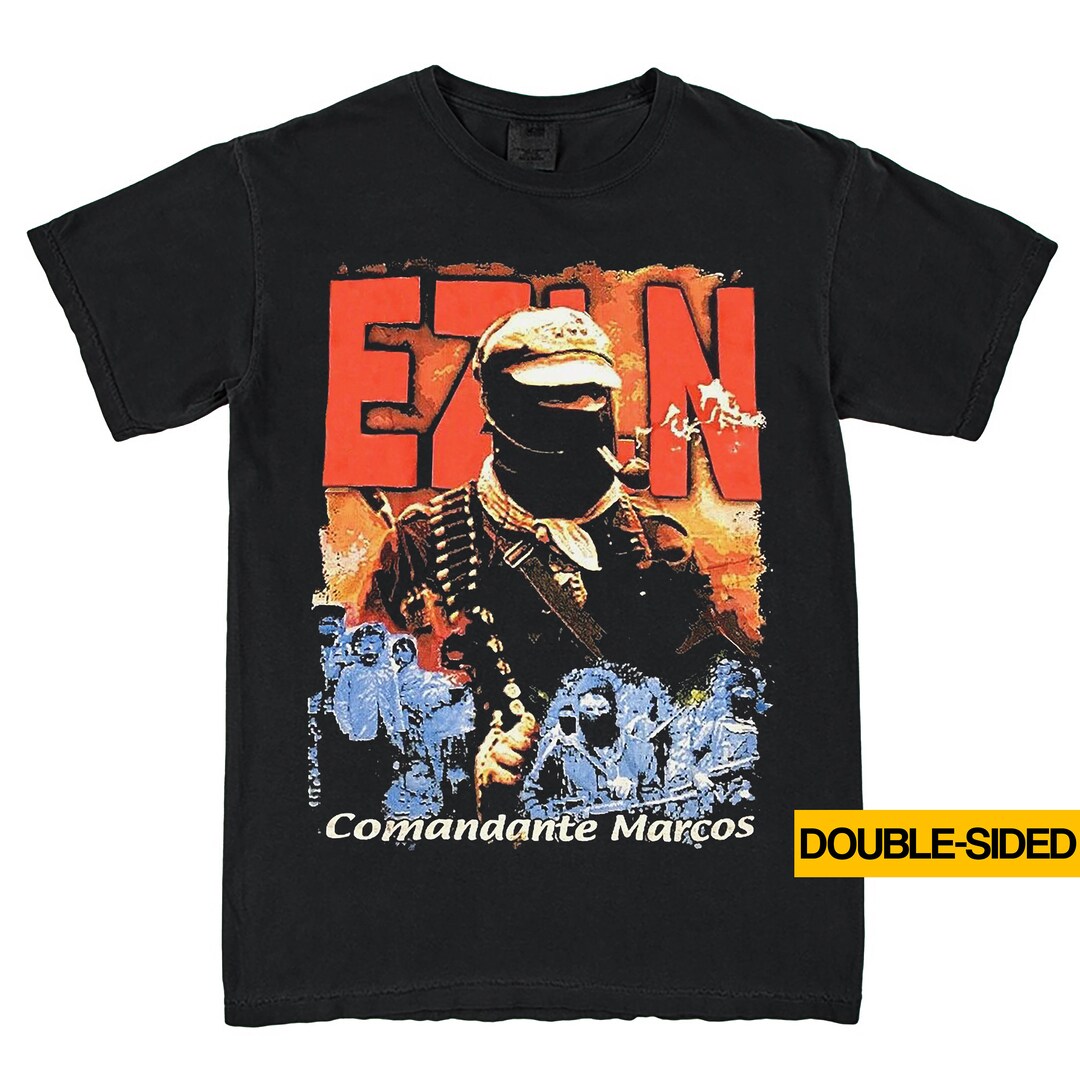New Rare EZLN Comandante Marcos Emiliano Zapata Retro Unisex T-shirt ...