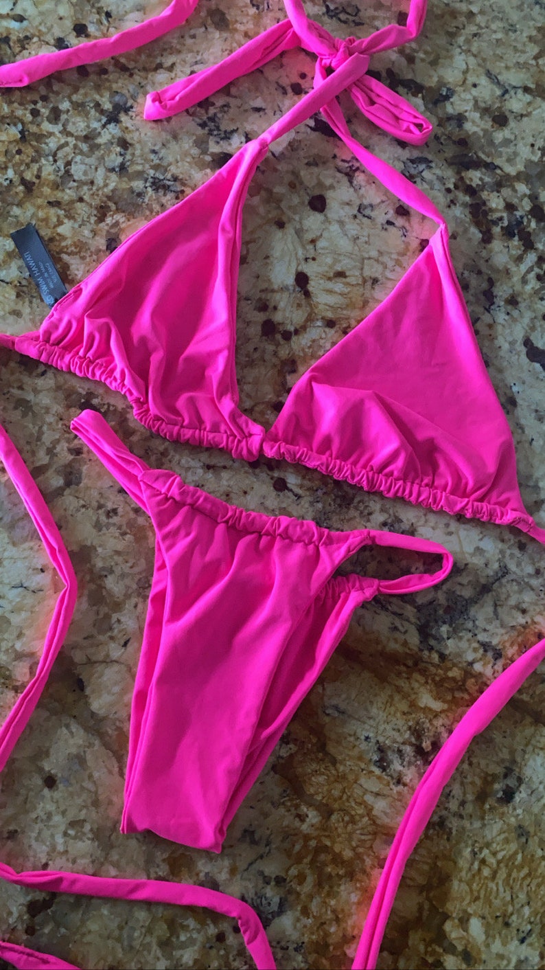 Hot Pink Bikini SET Etsy