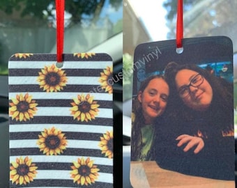Désodorisant photo personnalisé : cadeau d'accessoires de voiture personnalisés