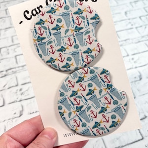 釣り用カーコースター、カーアクセサリー、車好きへのギフト、お父さんへのクリスマスプレゼント、漁師への車の装飾、兄弟へのギフト、釣りネット