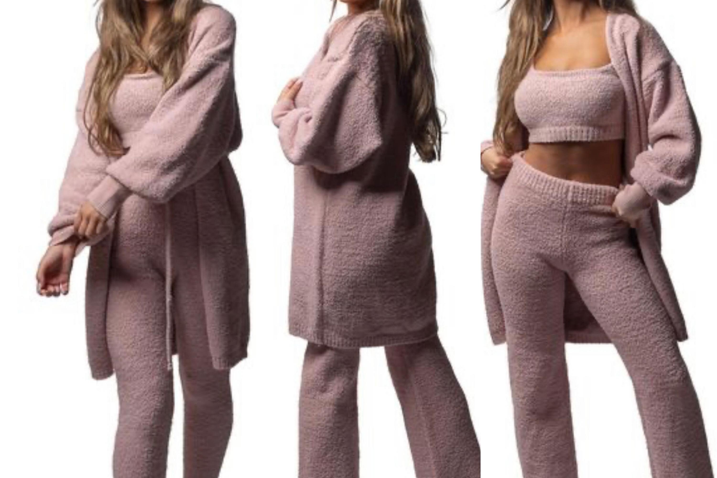 Cozy Pajama Set 3 Piece Lounge Set Cute Loungewear Warm Etsy