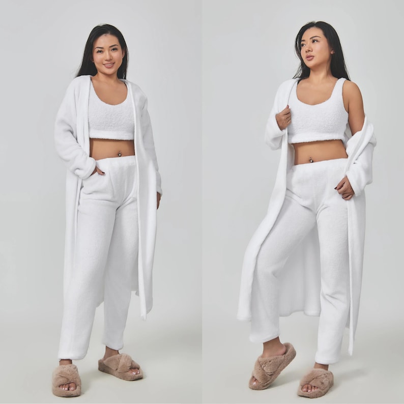 Cozy Pajama Set, 3 Piece Lounge Set, Cute Loungewear, Warm Suit Sets