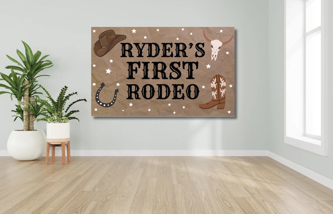 Pro Rodeo Banner First Rodeo Boy Hand Painted Banner Digital Templates - Etsy