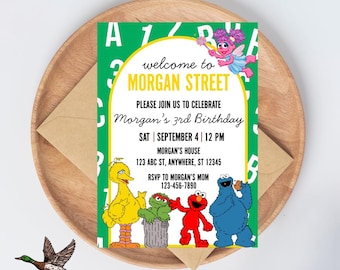 Neighborhood Monster Friends Invitation Template