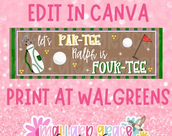 GOLF (3 DESIGNS) Men & Women Design Printable Walgreens Banner Digital Download