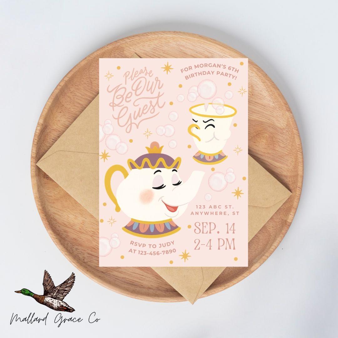 Be Our Guest Birthday Invitation Template