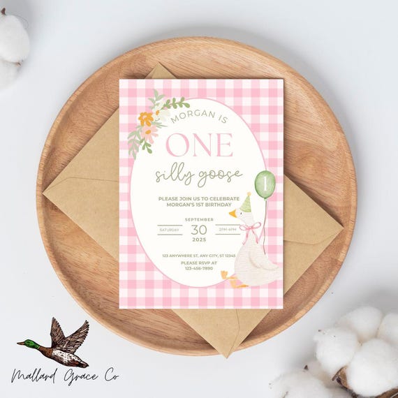 One Silly Goose Invitation Template