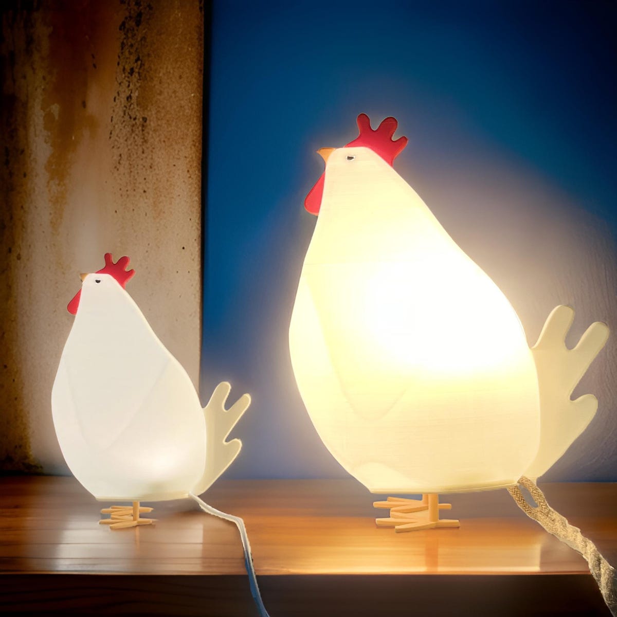 Chicken Lamp Modern Quirky Lighting Decor for Home 17 Colors Renewable Bioplastic Fun Mood Light Decor - Etsy
