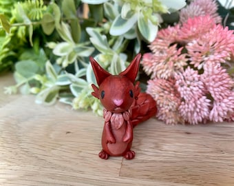 Red Squirrel figurine - polymer clay figure