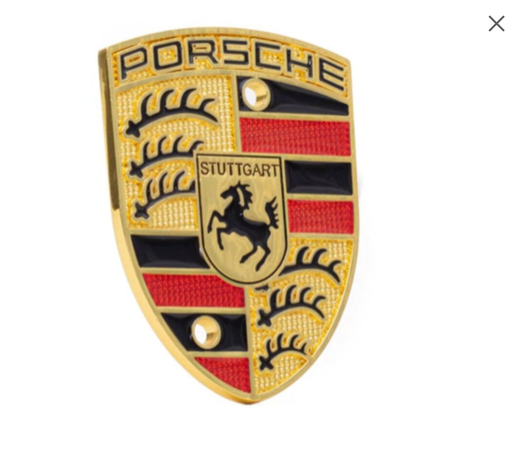Porsche Gold Steering Wheel Emblem Crest 45mm X 32mm Etsy