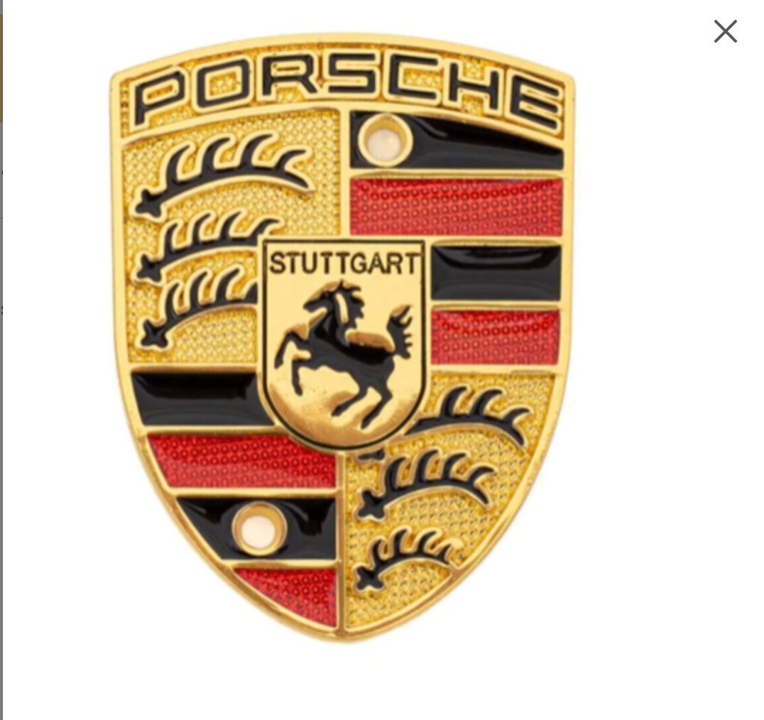 Porsche Gold Steering Wheel Emblem Crest 45mm X 32mm Etsy